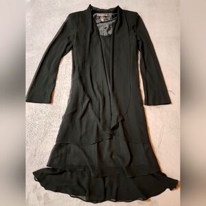 Jones Wear Sheer Layered Midi Dress